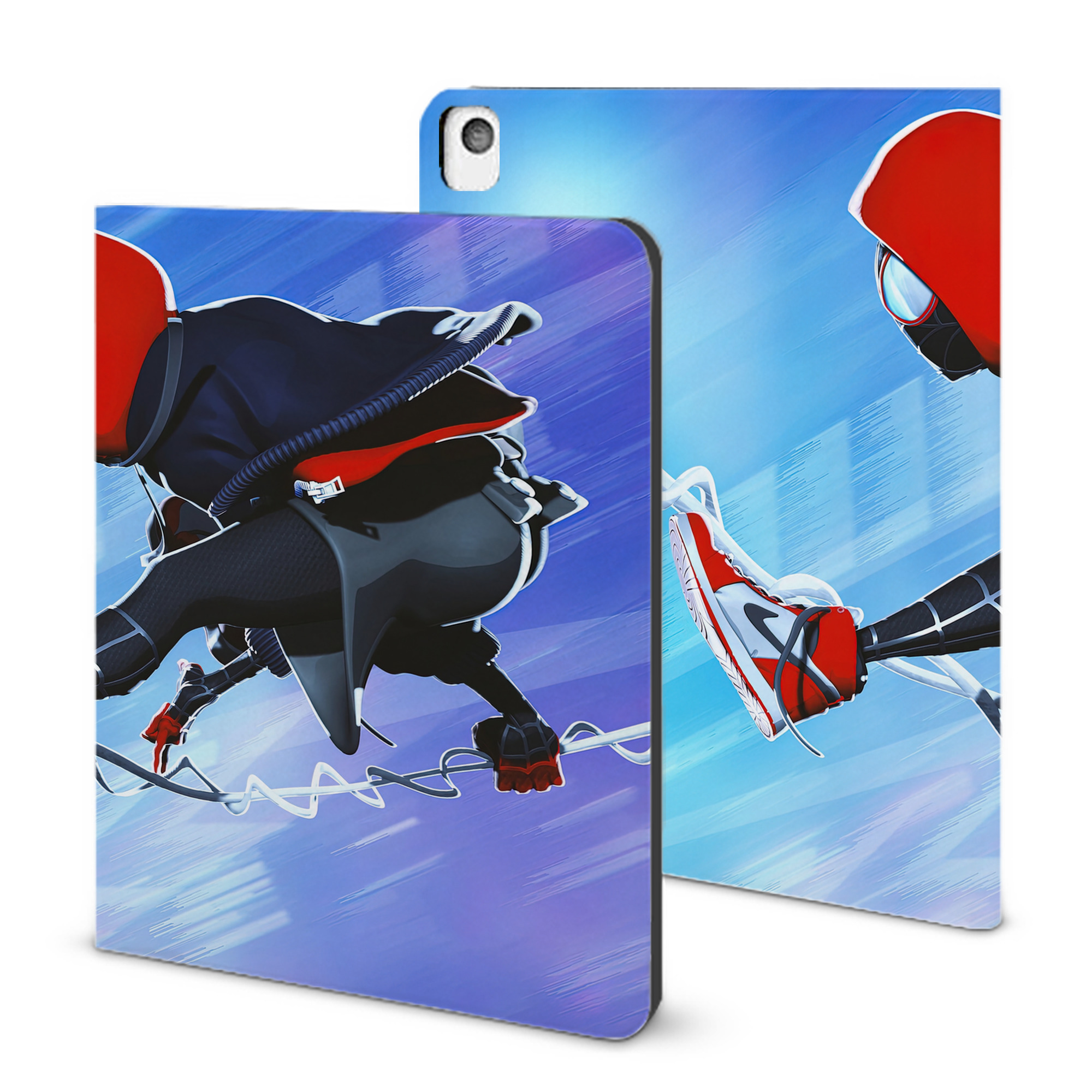 （画像用） Spider Man スパイダーマン IPadケース ペンホルダー付き ブックスタイルデザイン